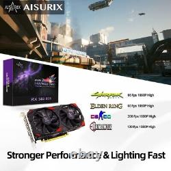 AISURIX Radeon RX 580 Graphic Card 2048SP 8GB GDDR5, 256 Bit 2xDP 1xHDMI GAMING