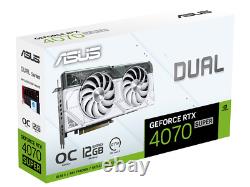 ASUS Dual GeForce RTX 4070 SUPER White OC Edition PCIe 4.0, 12GB GDDR6X, DLSS 3