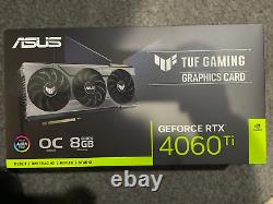 ASUS TUF-RTX4060TI-O8G-GAMING Video Card GeForce RTX 4060 TI 8GB GDDR6X