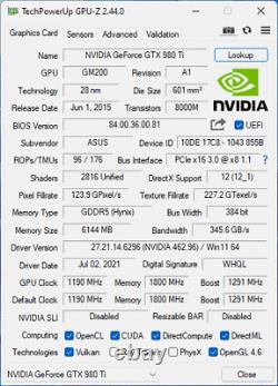 Asus GeForce GTX 980 Ti 6GB OC GDDR5, DP, HDMI, DVI