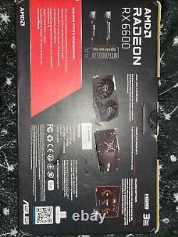 BRAND NEW ASUS AMD Radeon RX 6600 Dual Dual-Fan 8GB GDDR6 PCIe 4.0 Graphics Card