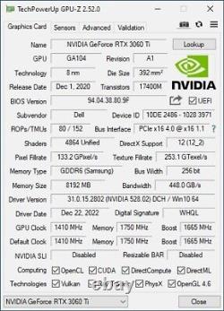 DELL NVIDIA GeForce RTX 3060 Ti 8GB Graphics Card SAMSUNG GDDR6 Memory GPU