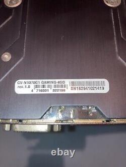 GIGABYTE NVIDIA GeForce GTX 1070 G1 8GB GDDR5 Graphics Card (GV-N1070G1) (USED)