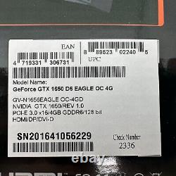 GIGABYTE NVIDIA GeForce GTX 1650 Eagle OC 4GB GDDR6 Graphics Card