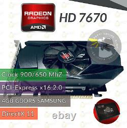 GPU SCHEDA VIDEO AMD RADEON HD 7670 4GB GDDR5 GRAFICA PCIe x16 2.0 HDMI DVI VGA