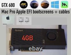 GTX 680 4GB NVidia Mac Pro Apple EFI bootscreens + cables