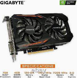 Gigabyte Geforce GTX 1050 Ti OC 4GB GDDR5 128 PCIe Graphic Card GV-N105TOC-4GD