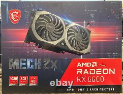MSI AMD Radeon RX 6600 MECH 2X 8GB GDDR6 Graphics Card