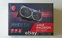 MSI AMD Radeon RX 6600 Mech 2X 8GB GDDR6 PCIe 4.0 Graphics Card New