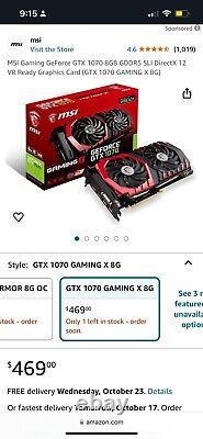 MSI Gaming GeForce GTX 1070 8GB GDDR5 Graphics Card