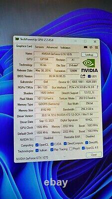 Nvidia GeForce GTX 1070 8GB GDDR5 PCI-Express X16 3.0 (3xDP) HDMI DVI 06MK