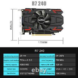 SZMZ R7 240 Gaming Graphics Card HD 4GB GDDR5 128Bit 780/1000MHz PCI-e 3.0 x8