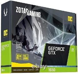 ZOTAC GeForce GTX 1650 OC 4GB GDDR6 HDMI DP DVI-D Compact PCIE x16 Graphics Card